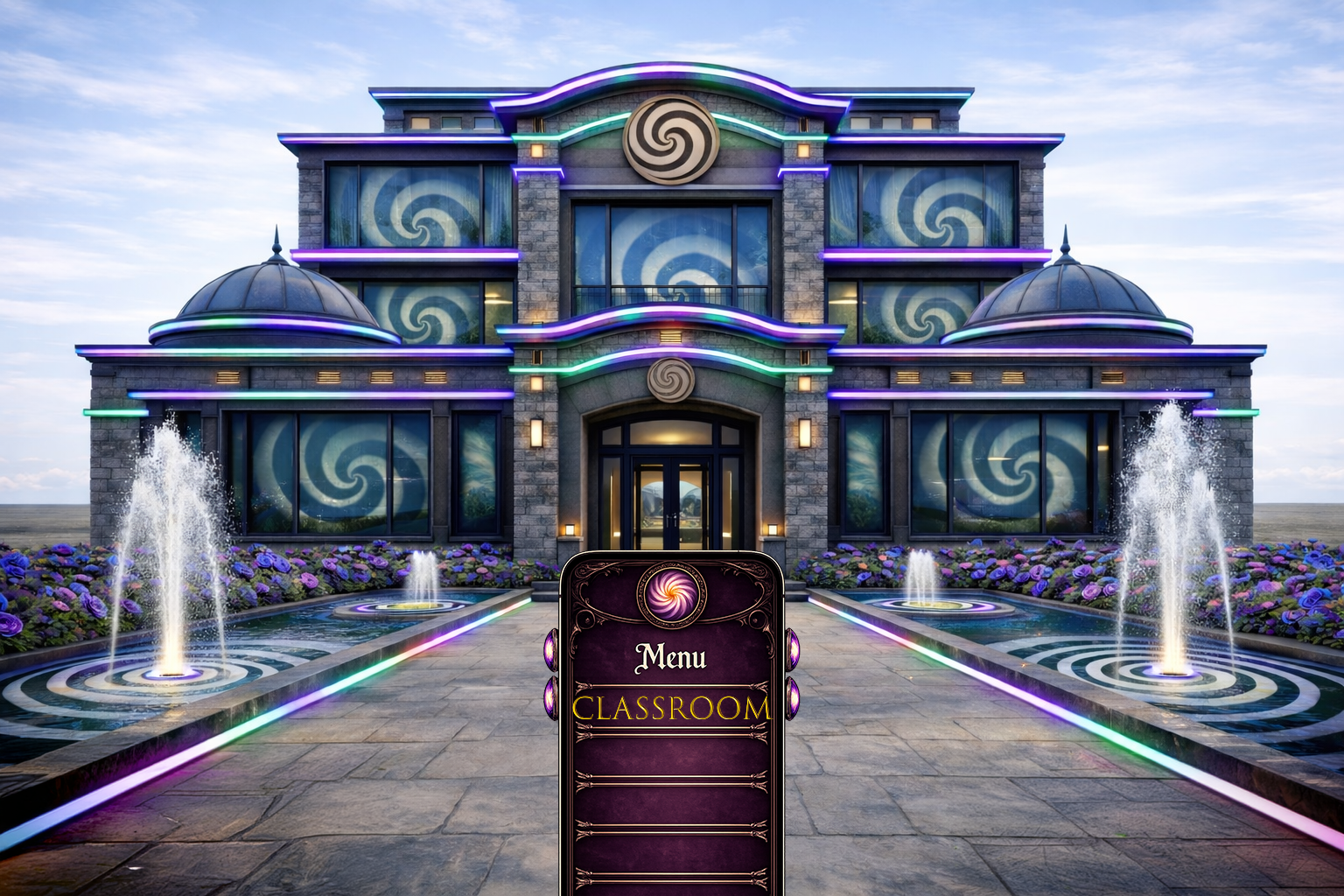 Classrooms with menu