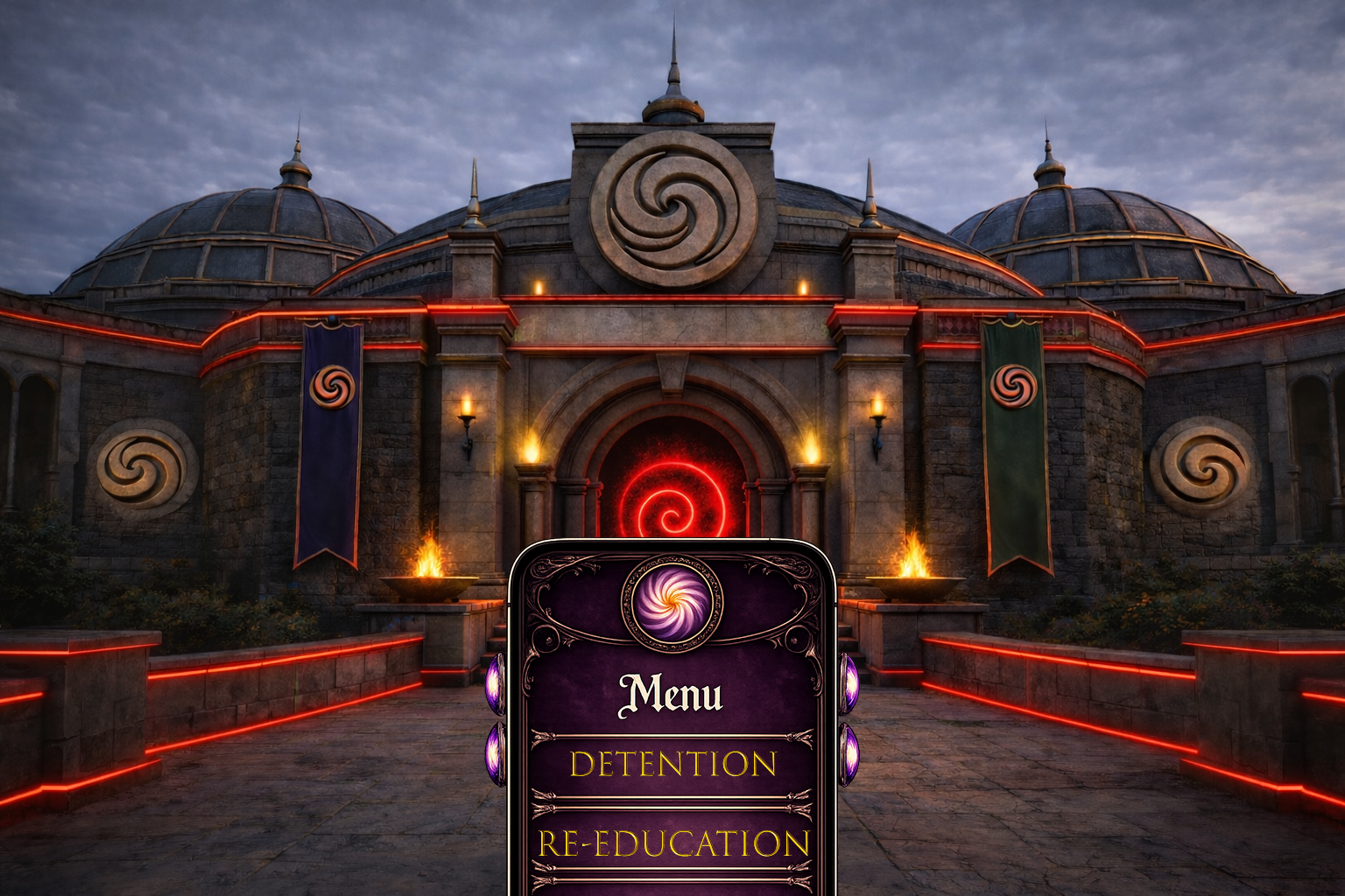 Compliance Hall with menu