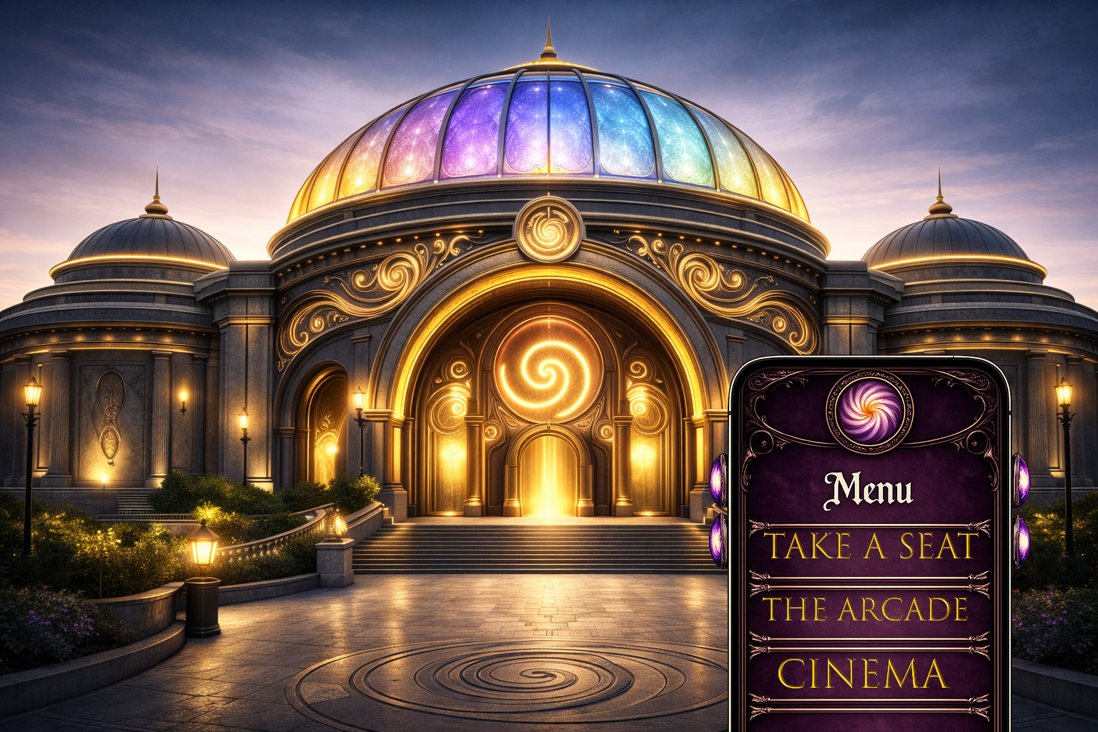 Concert Hall with menu